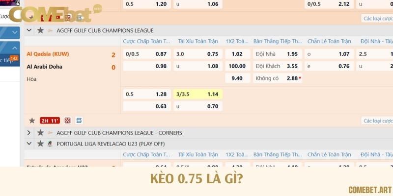 Định nghĩa chung về kèo 0.75 siêu hot